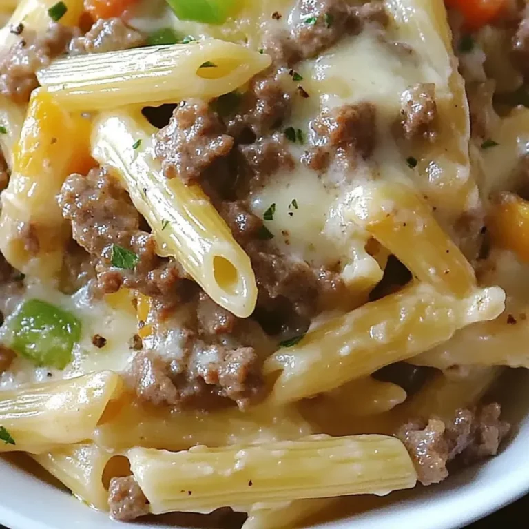 Cheesy Philly Cheesesteak Pasta Recipe