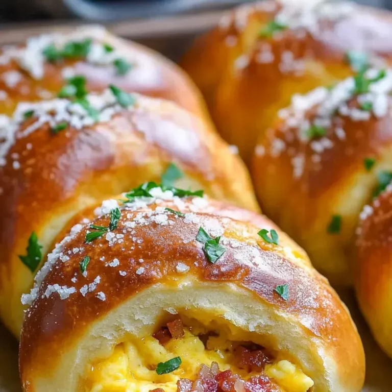 Cheesy Sausage Stuffed Pretzel Rolls Recipe