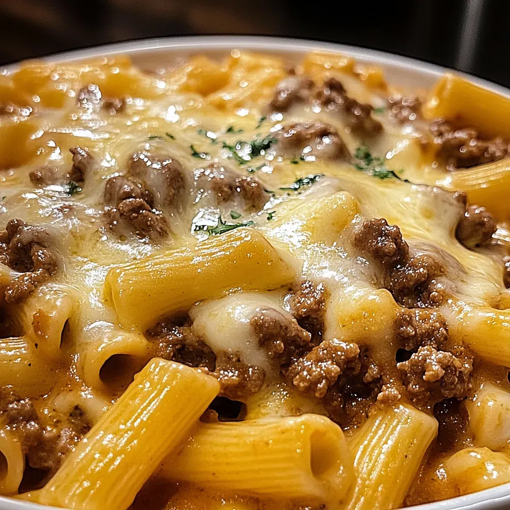 Cheesy Sloppy Joe Pasta Bake