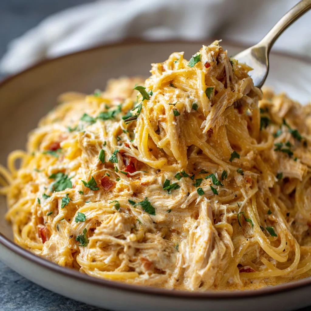 Creamy Crockpot Chicken Spaghetti: Easy and Delicious Recipe