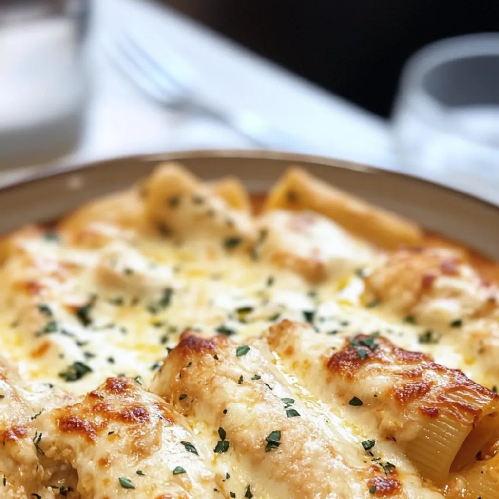 Creamy Garlic Parmesan Chicken Rigatoni Recipe