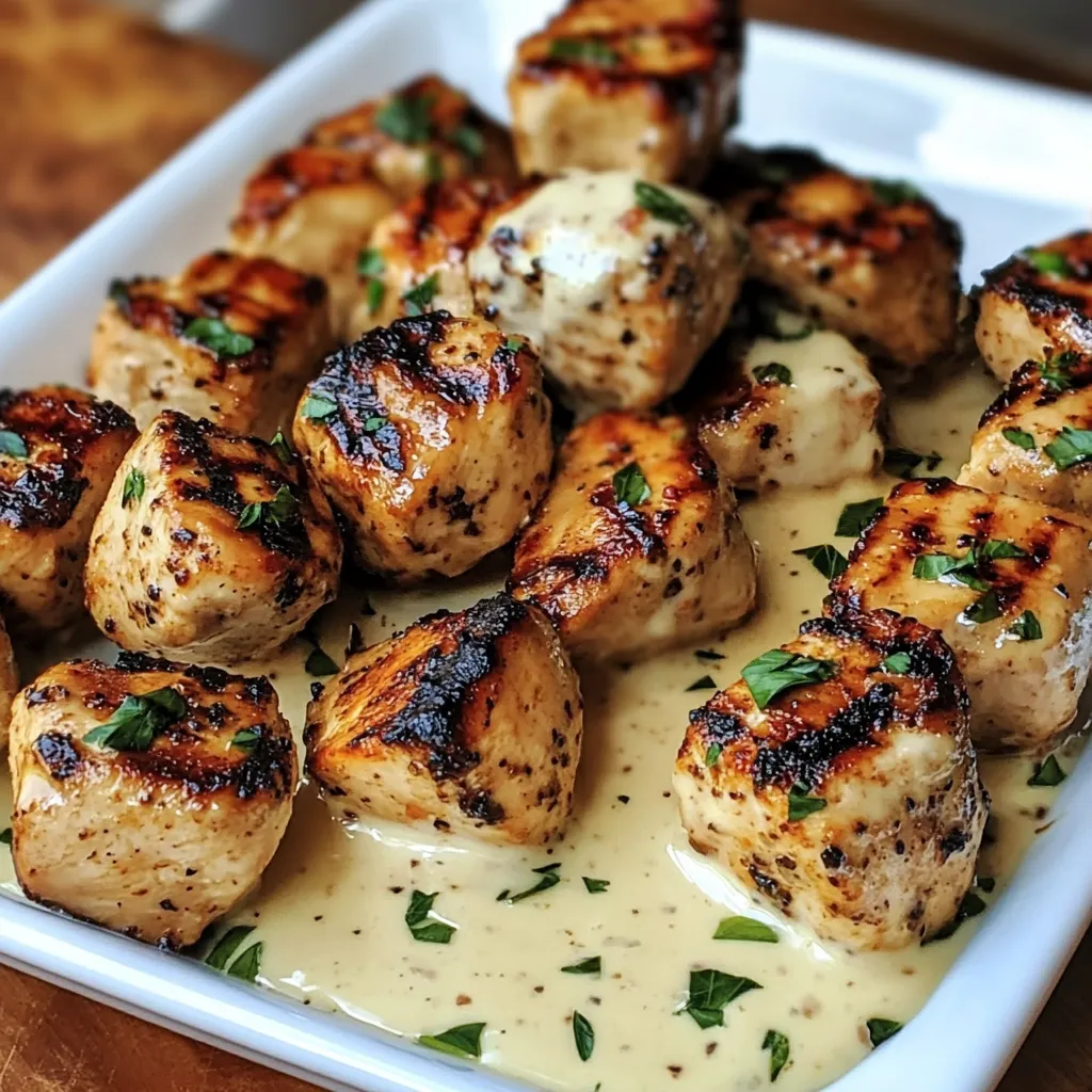 Creamy Garlic Sauce Grilled Chicken Recipe