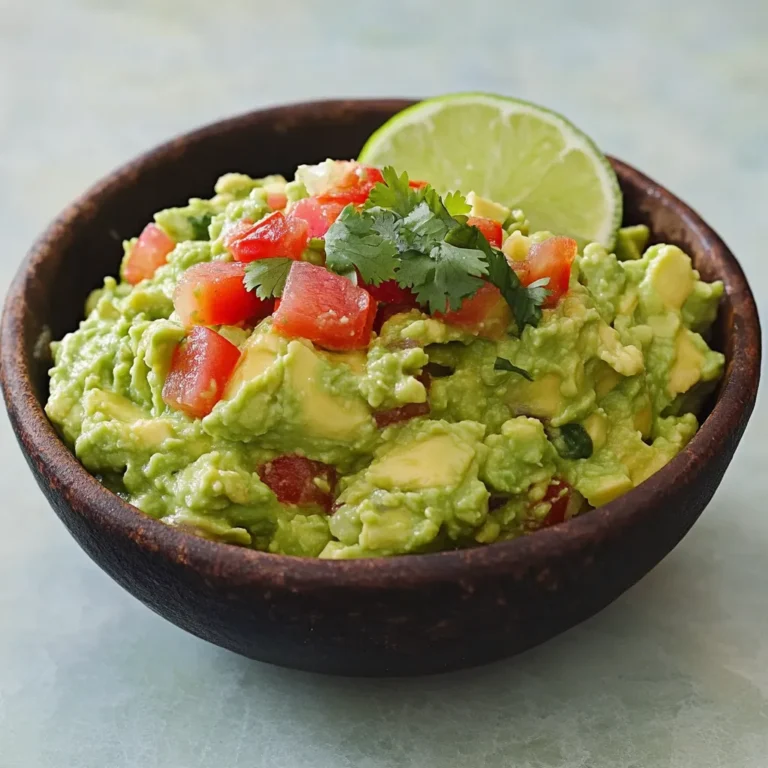 Creamy Guacamole Recipe with Fresh Avocado and Zesty Lime