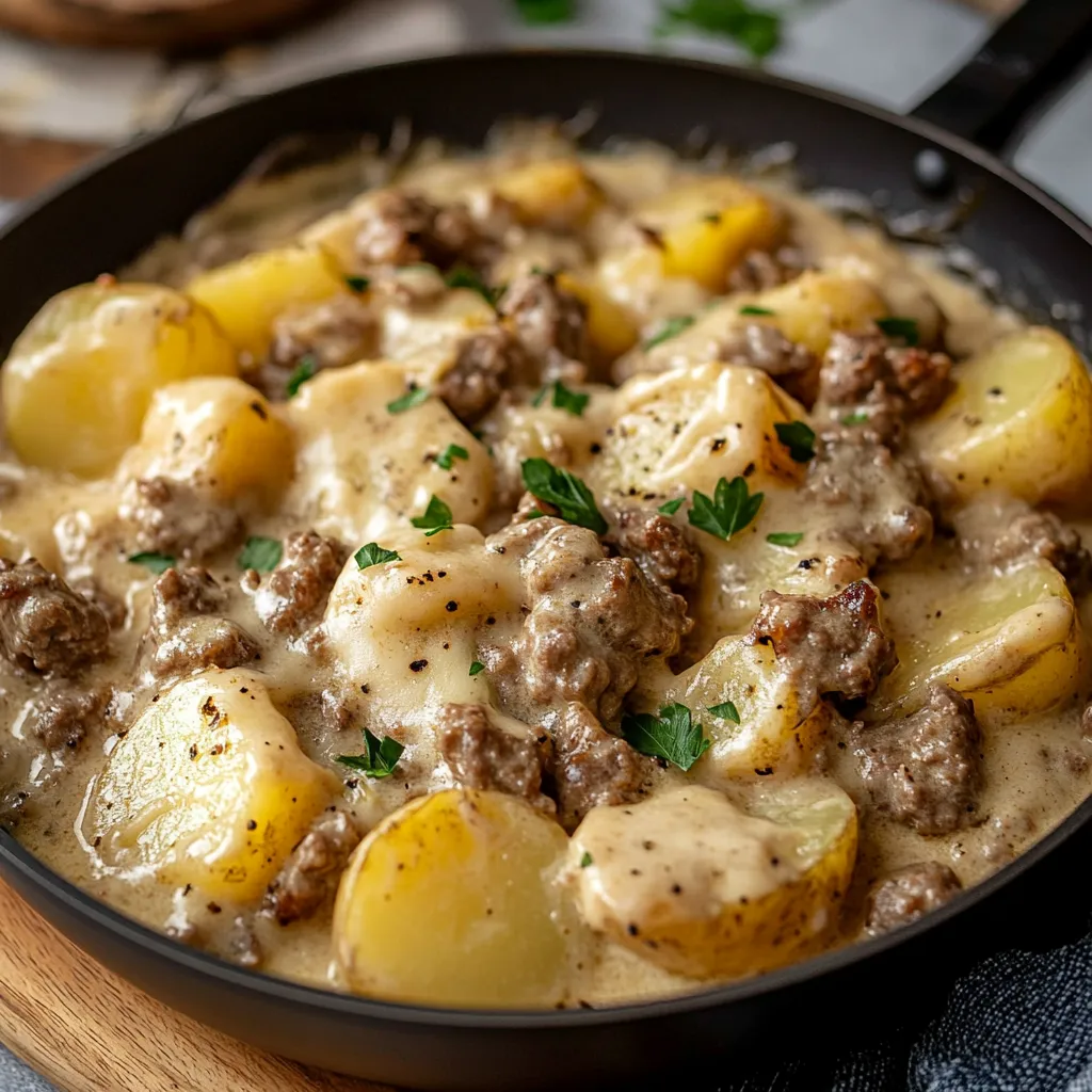 Creamy One-Pan Meat Skillet Recipe