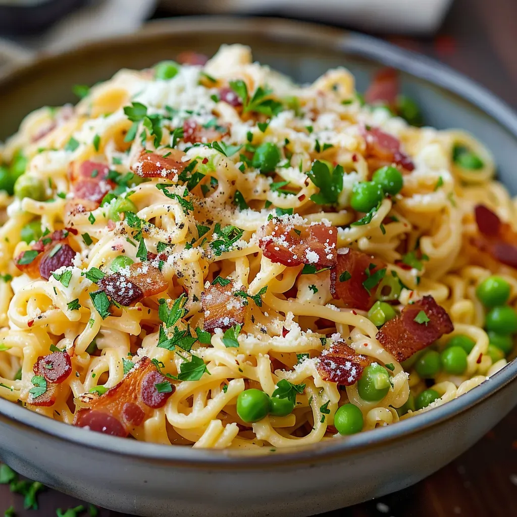 Creamy Ramen Carbonara Recipe