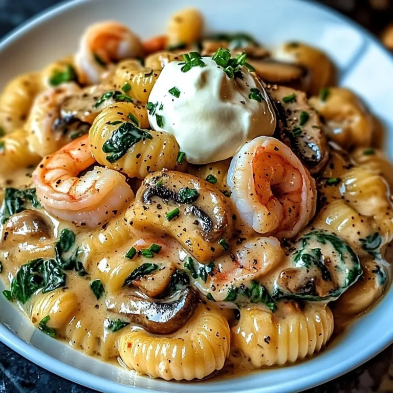 Creamy Spinach Mushroom Shrimp Pasta: A Cozy Delight
