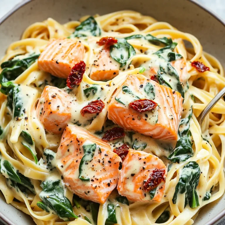 Creamy Tuscan Salmon Pasta Recipe