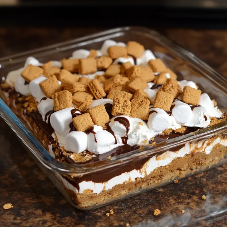 Decadent S’mores Lasagna: Layers of Graham, Chocolate, Marshmallow
