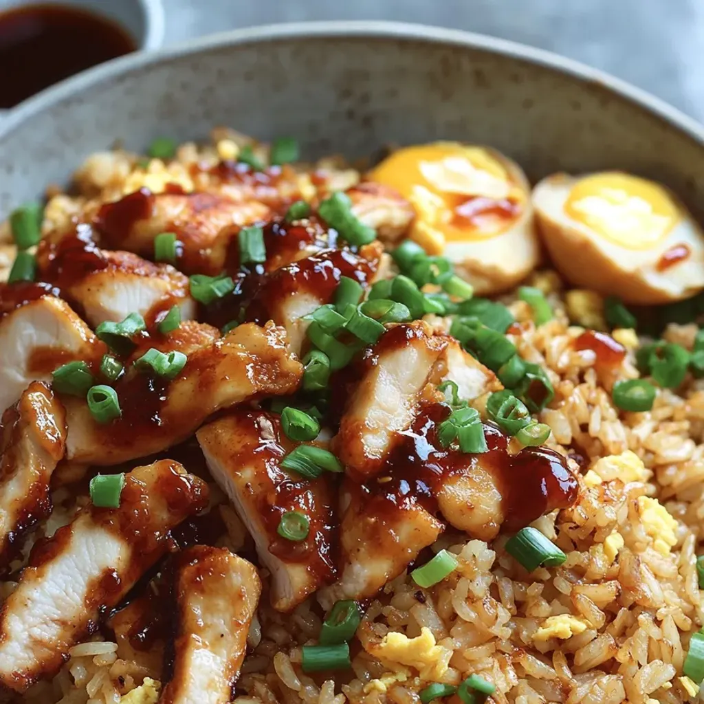 Delicious BBQ Chicken Fried Rice Bowl