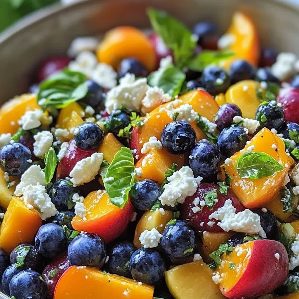 Delicious Blueberry Peach Feta Salad Recipe