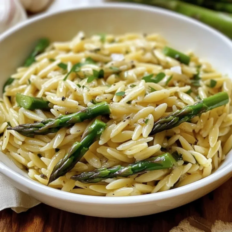 Delicious Garlic Butter Asparagus Orzo Recipe