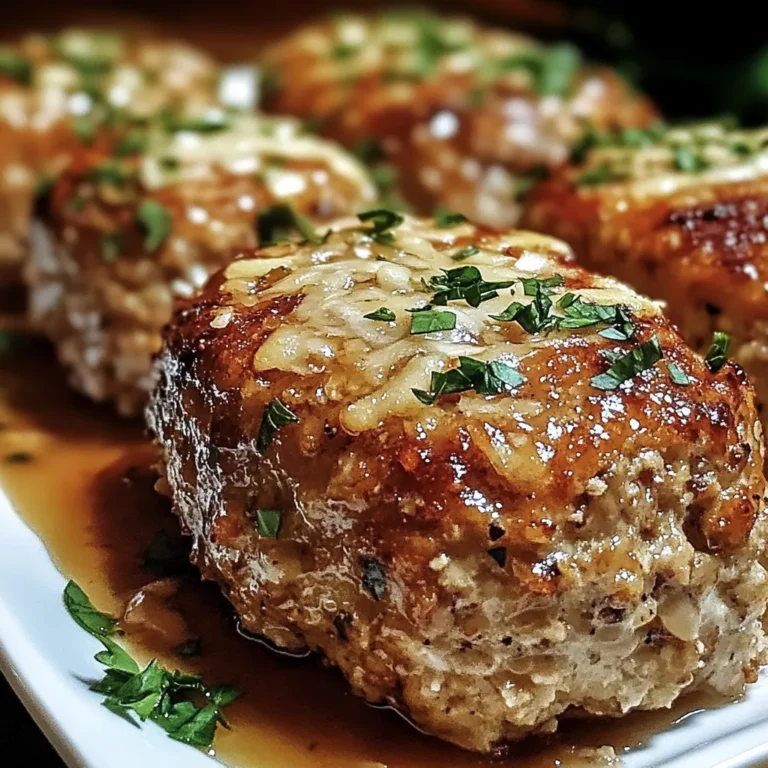 Delicious Garlic Parmesan Mini Meatloaves