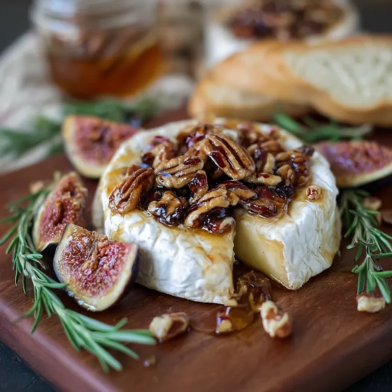 Delicious Honey Fig Pecan Baked Brie Recipe