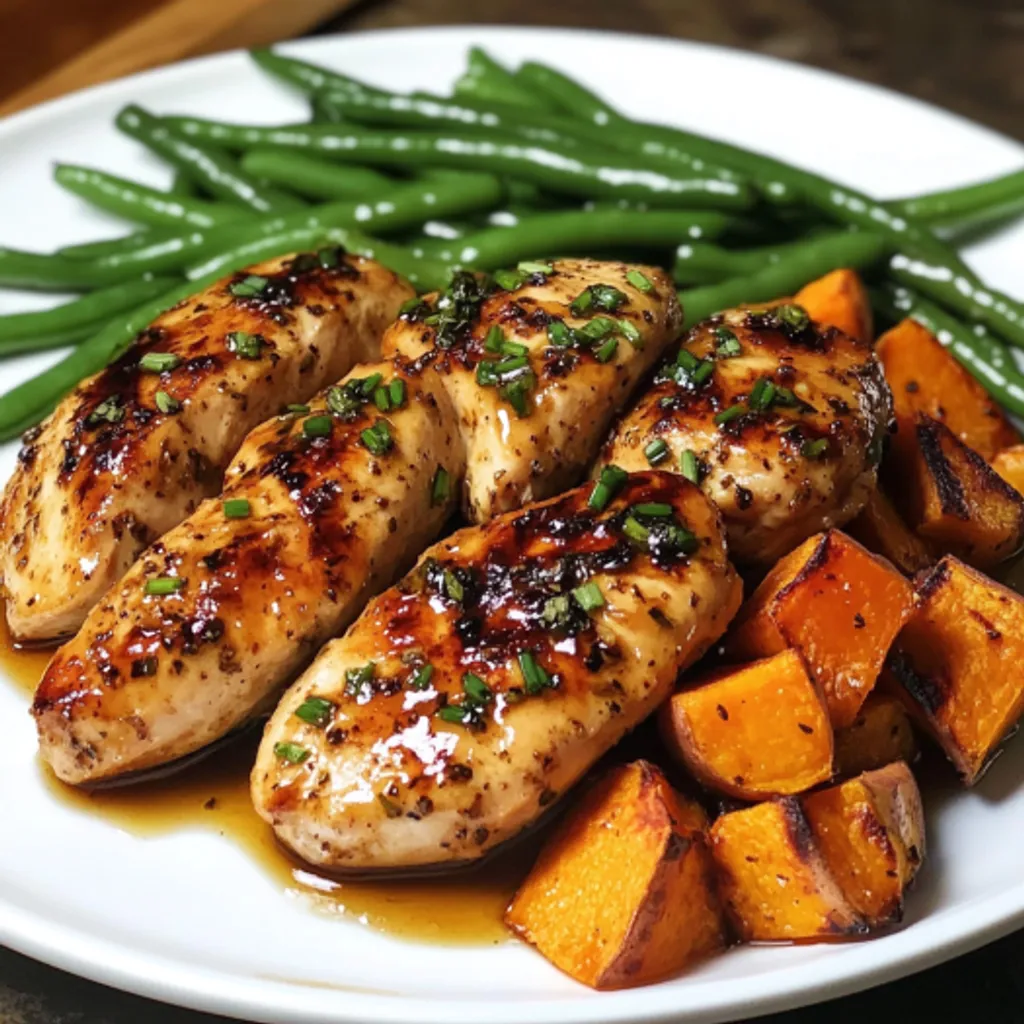 Delicious Honey Garlic Chicken with Sweet Potatoes