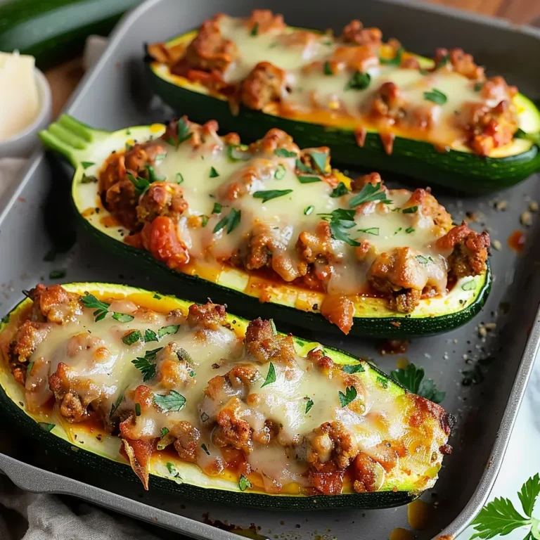 Delicious Italian Sausage Stuffed Zucchini Boats