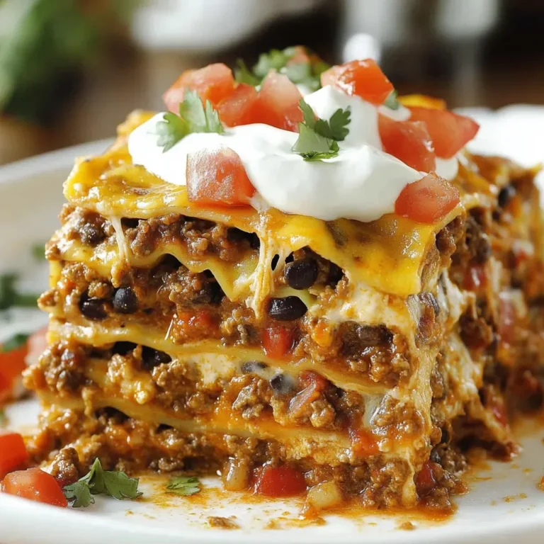 Delicious Mexican Layered Casserole with Beef and Cheese