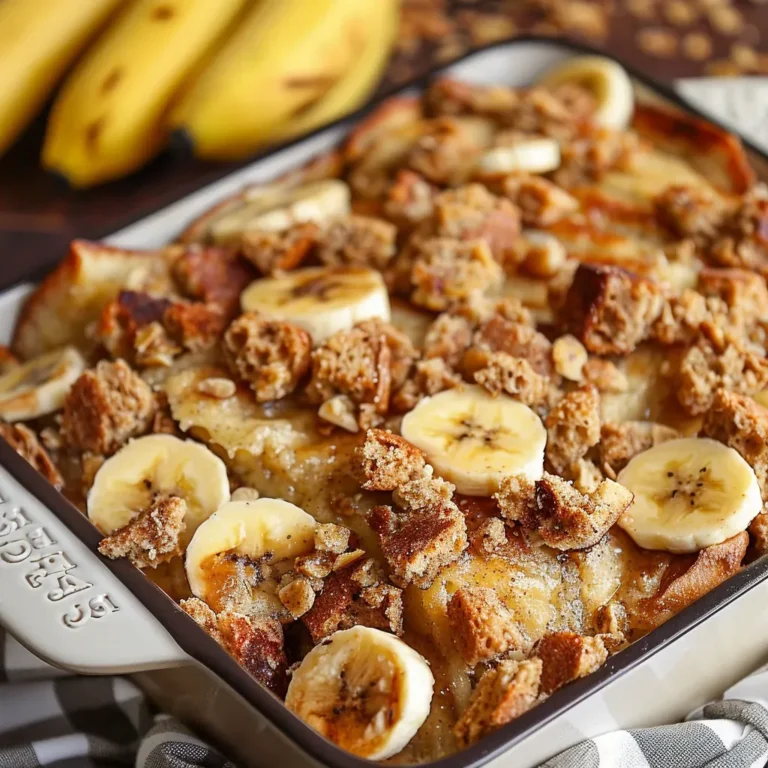 Delicious Overnight Baked Banana French Toast Recipe