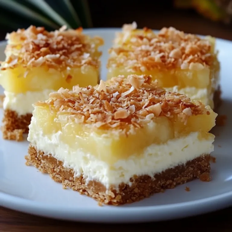 Delicious Pineapple Coconut Cheesecake Bars Recipe