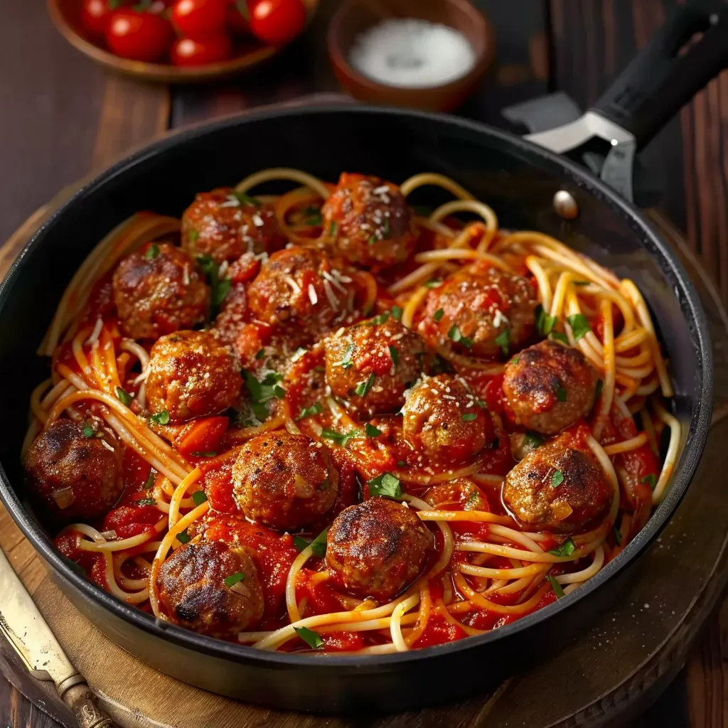 Delicious Spaghetti Meatball Dinner