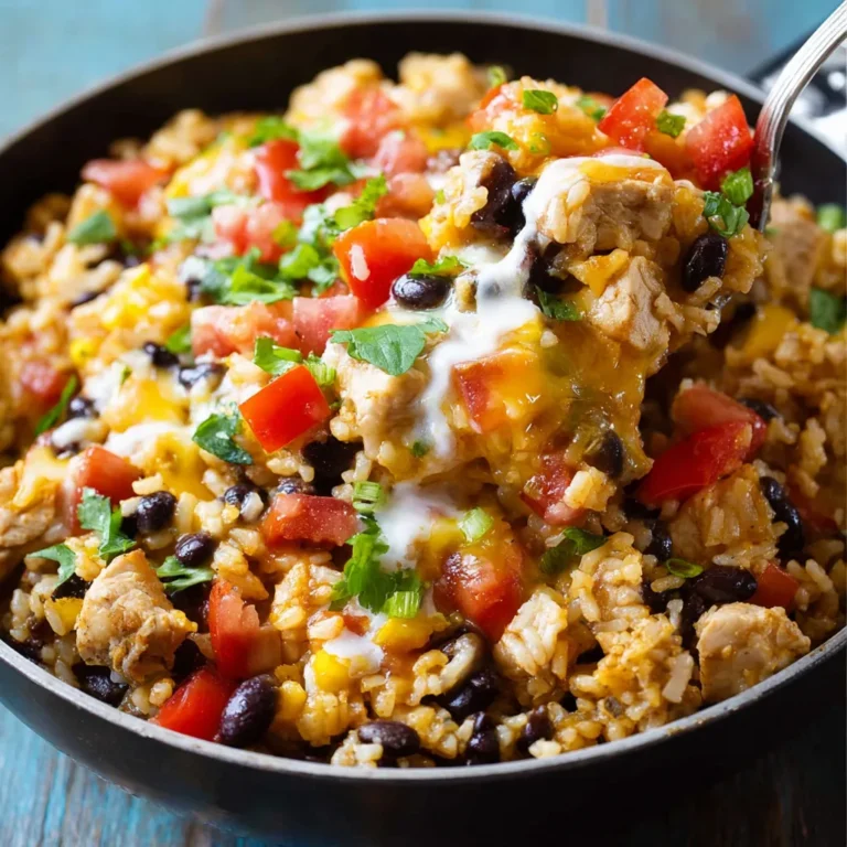 Easy One Pot Chicken Burrito Bowl Recipe