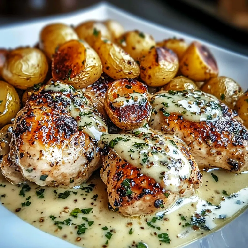 Garlic Chicken Potato Casserole