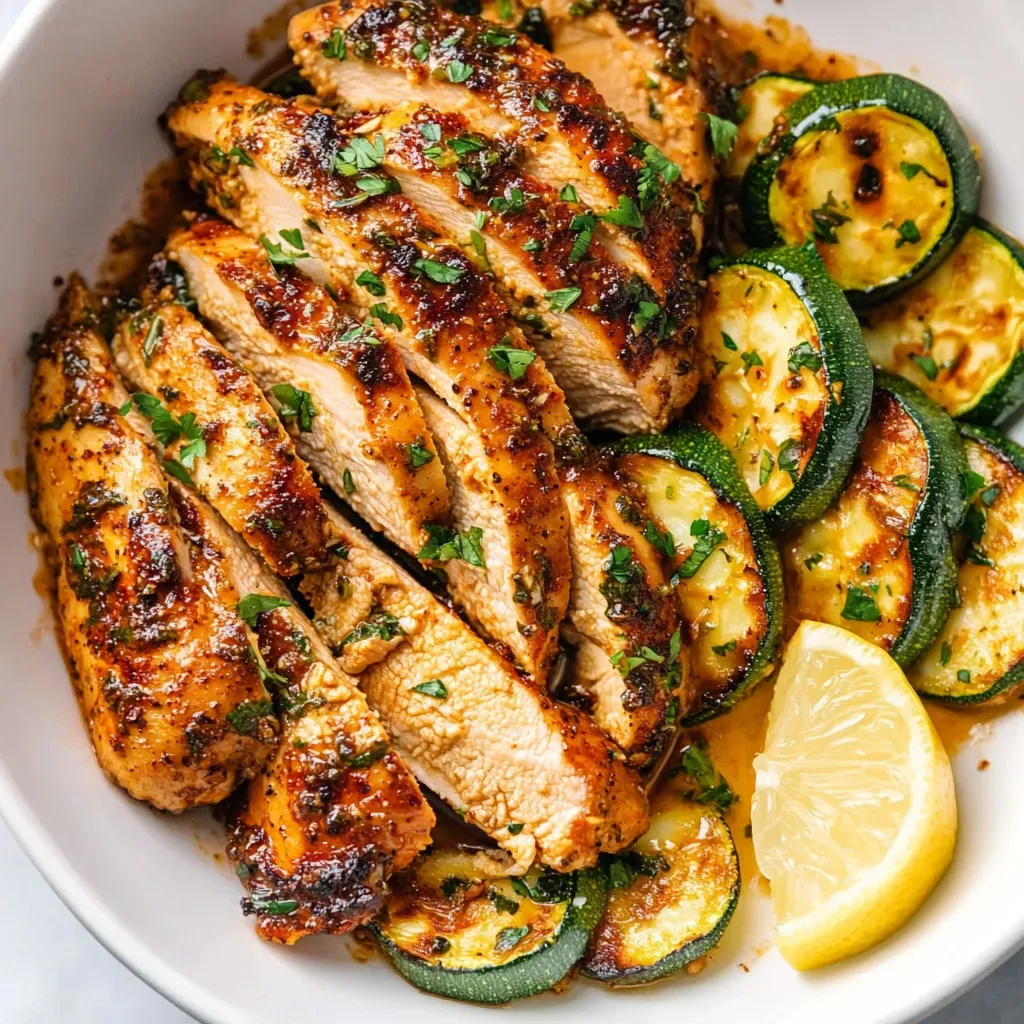 Grilled Lemon Zucchini Chicken Breast Recipe