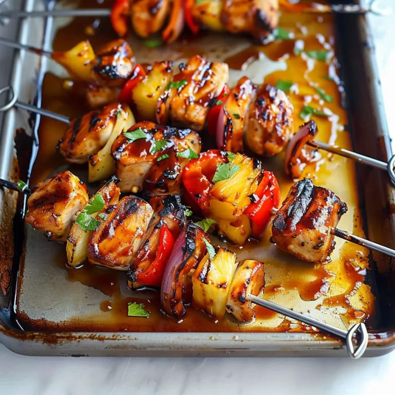 Grilled Pineapple Chicken Skewers: BBQ Recipe