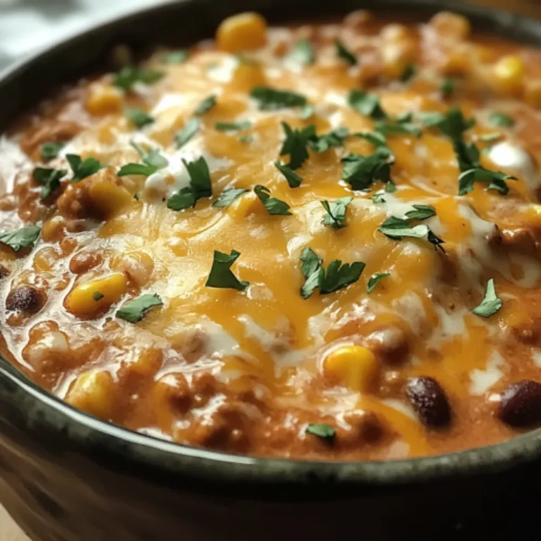 Hearty Cheesy Enchilada Chili: Creamy and Delicious