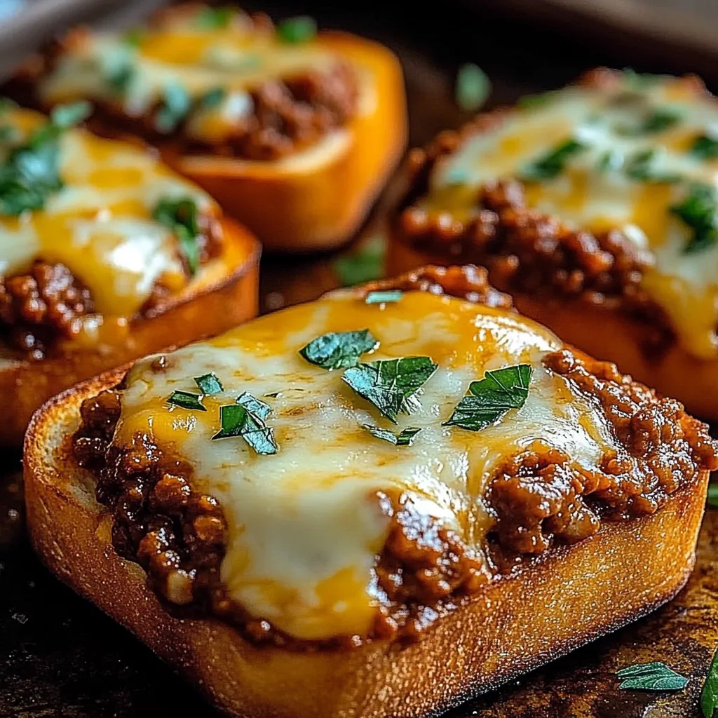 Irresistible Cheesy Sloppy Joe Toast Recipe