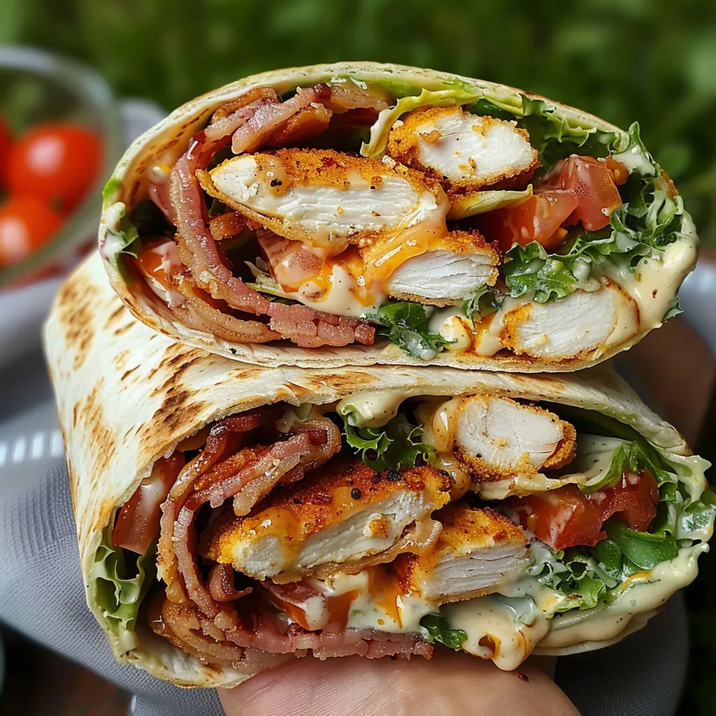 Irresistible Crispy Chicken Bacon Ranch Wrap