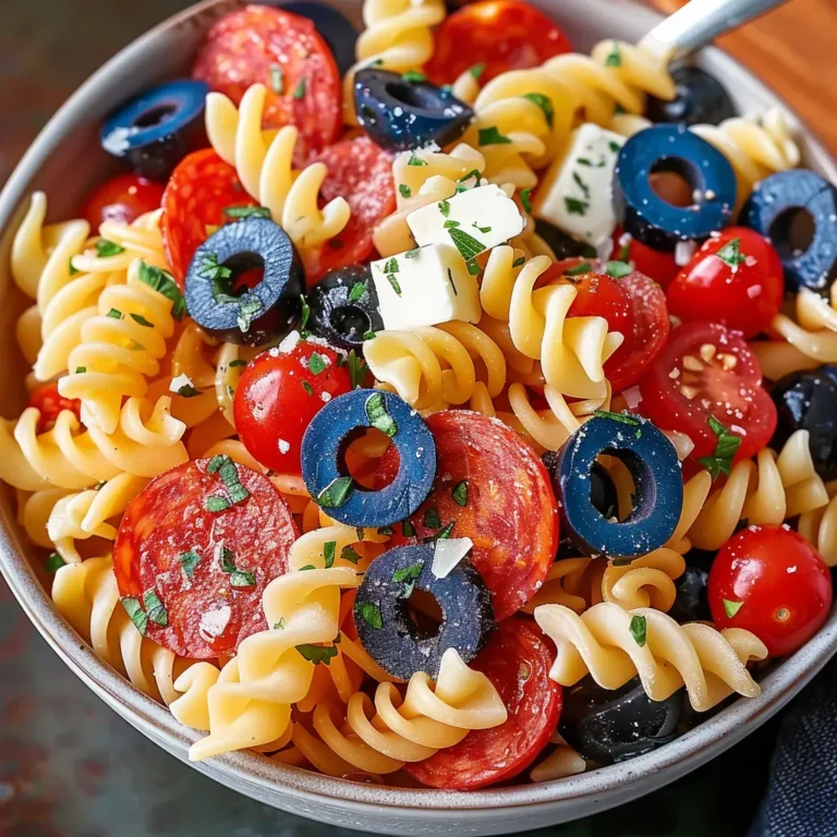 Patriotic Red White Blue Pasta Recipe