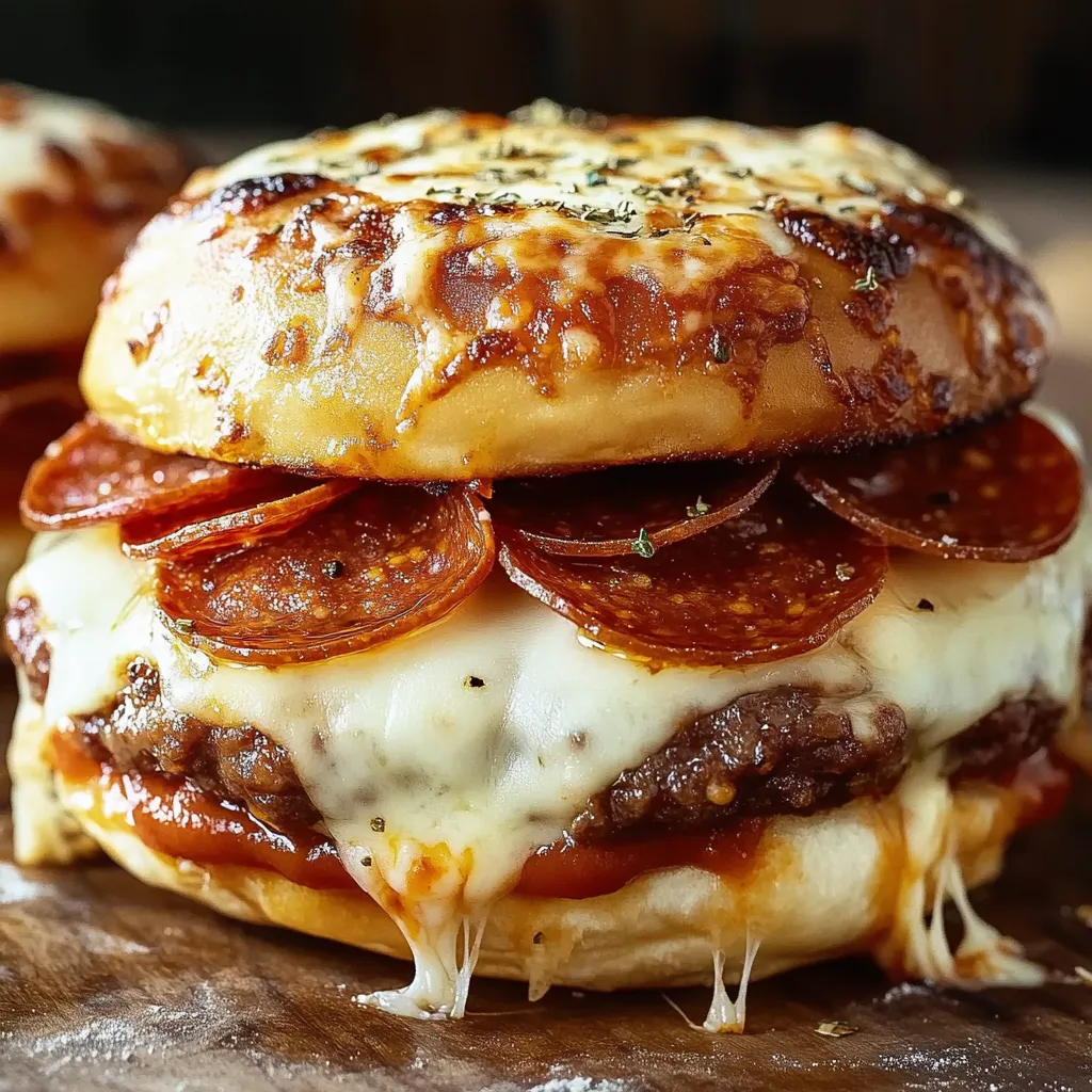 Pepperoni Pizza Burgers: Flavorful Mozzarella Twist