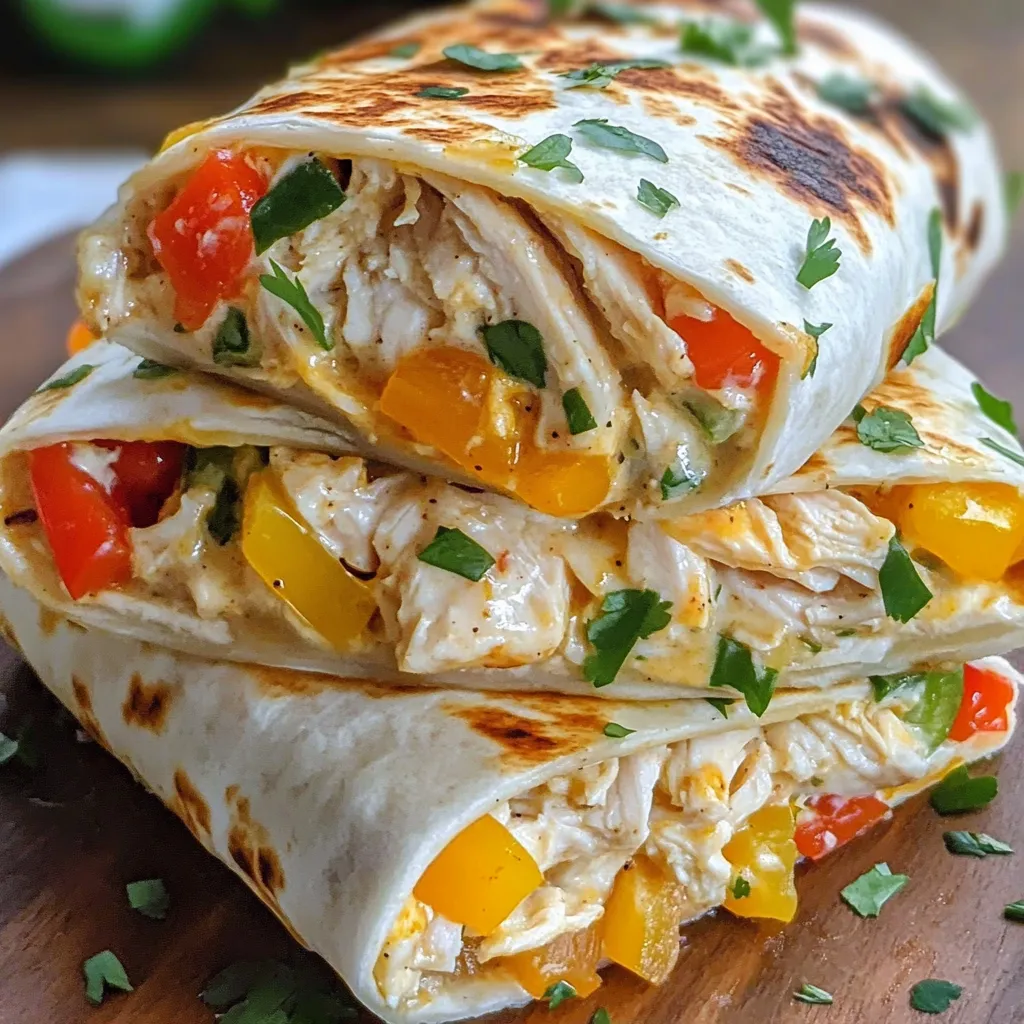 Ranch Chicken Bell Pepper Burritos Recipe