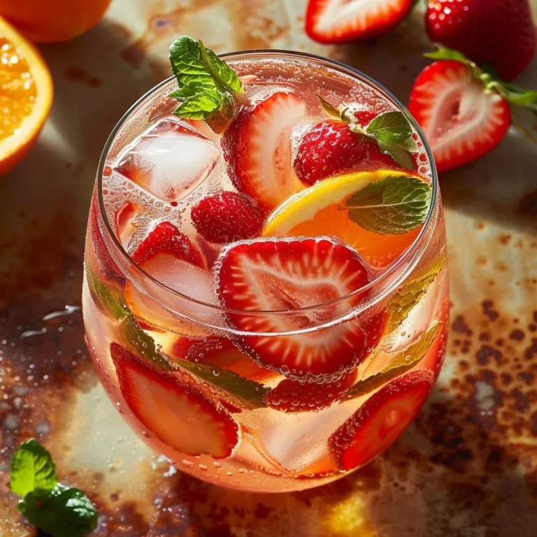Refreshing Strawberry White Wine Sangria with Fresh Mint