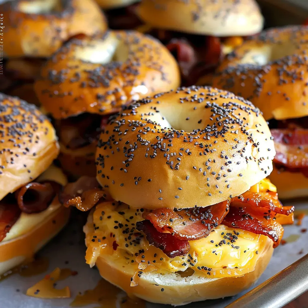 Savory Bagel Breakfast Sliders Recipe