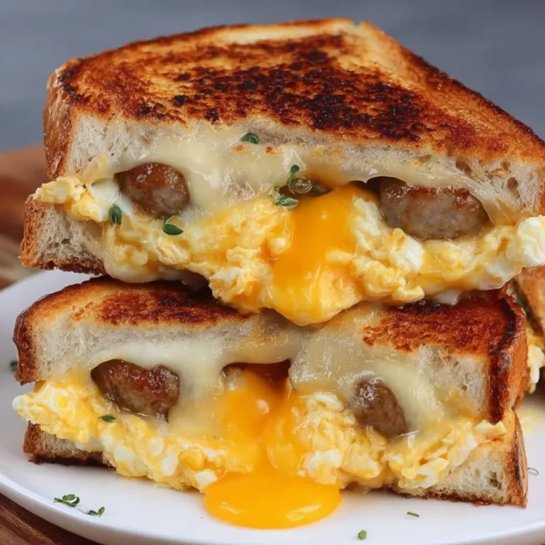 Savory Breakfast Grilled Cheese Egg Sandwich