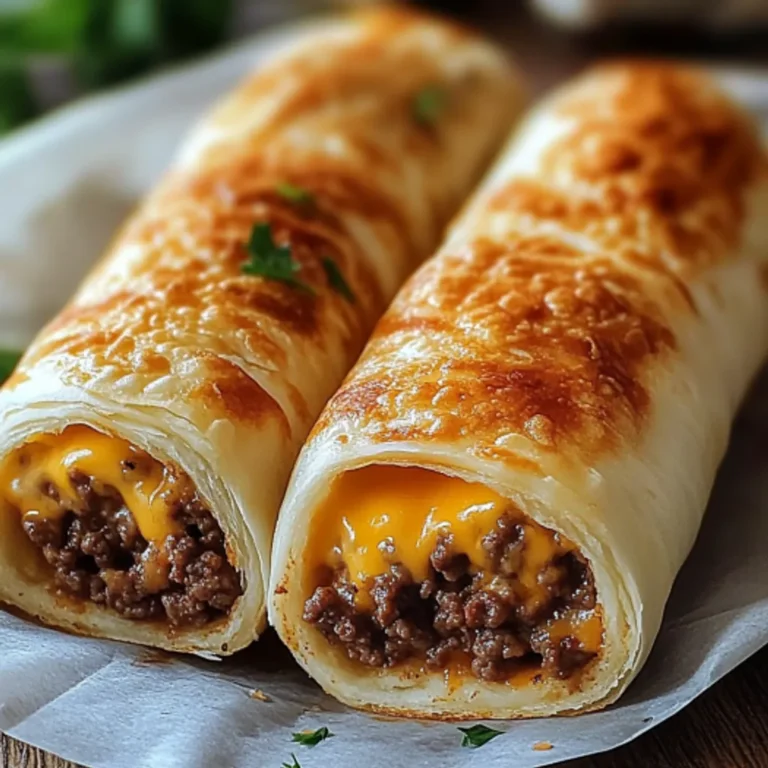 Savory Garlic Butter Beef Cheeseburger Rollups