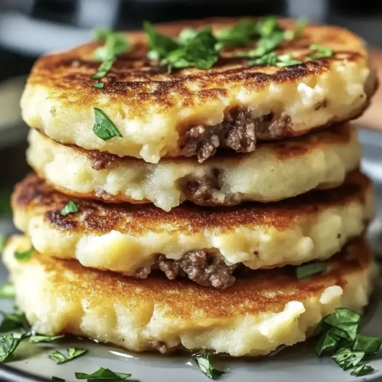 Savory Mashed Potato Pancakes with Meat Filling