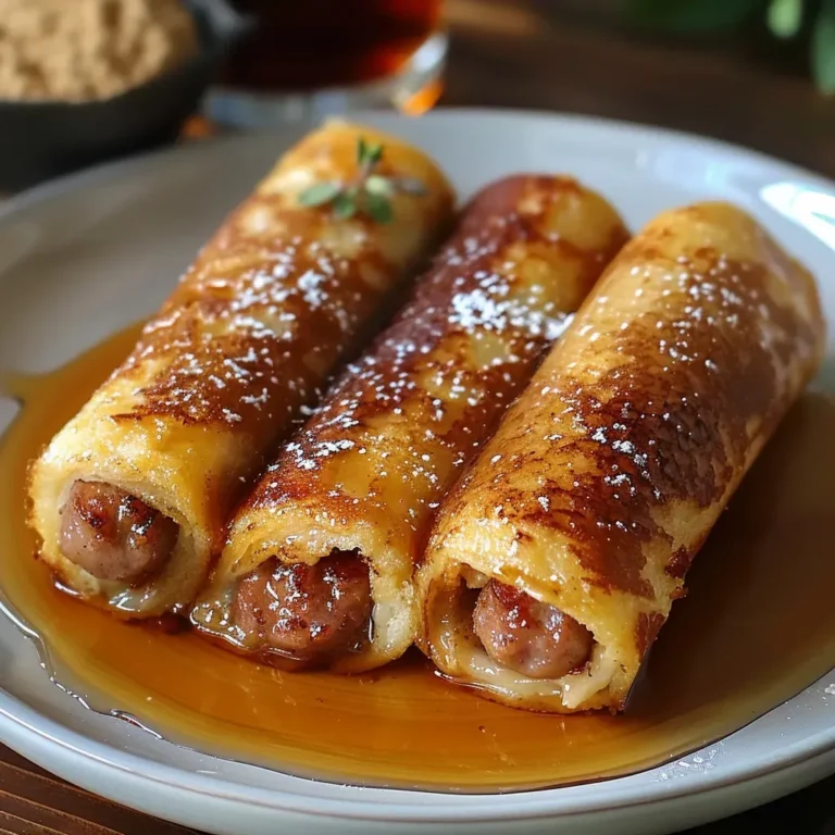 Savory Sausage Stuffed French Toast Roll-Ups