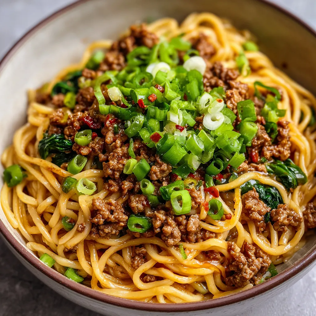 Savory Spicy Dan Dan Noodles