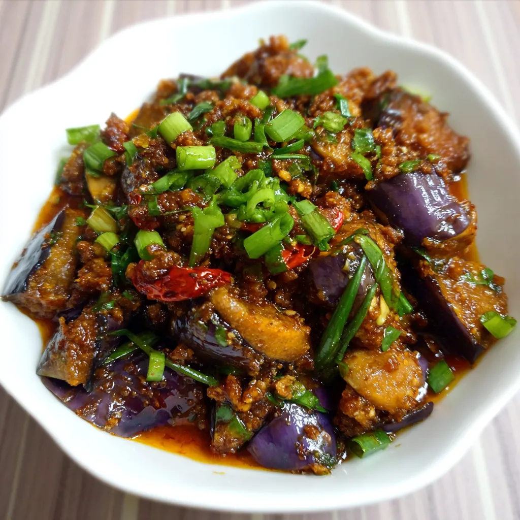 Sichuan Spicy Eggplant Mince Recipe