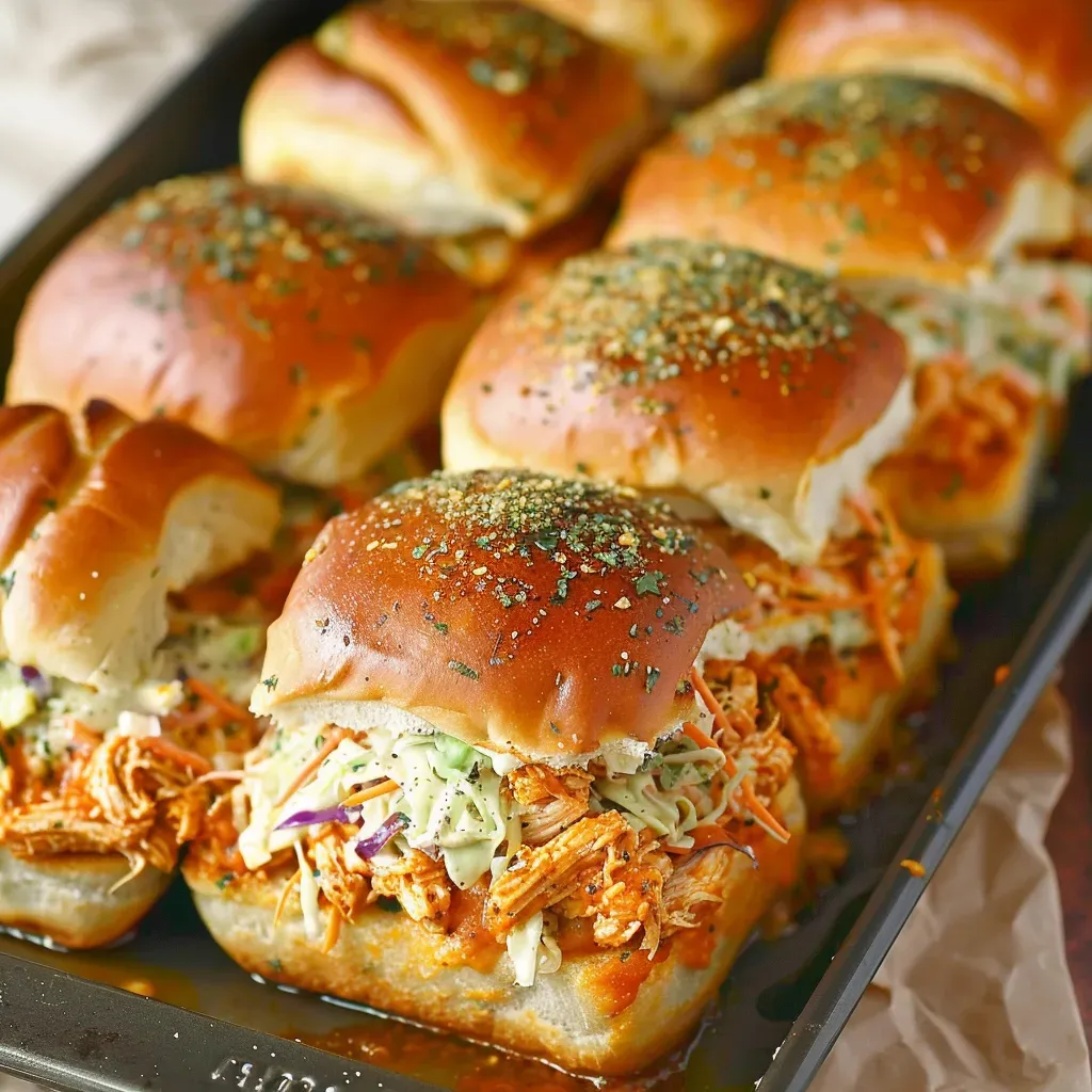 Spicy Baked Buffalo Chicken Sliders