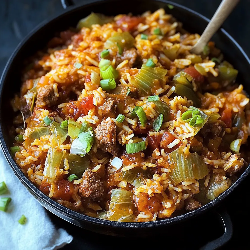 Spicy Cajun Cabbage Jambalaya Recipe