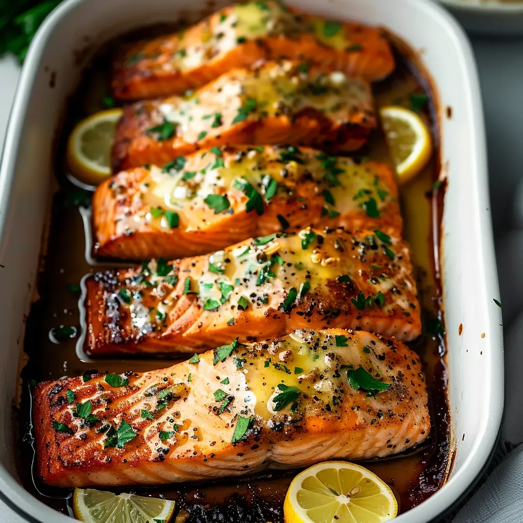 Succulent Garlic Butter Baked Salmon Recipe