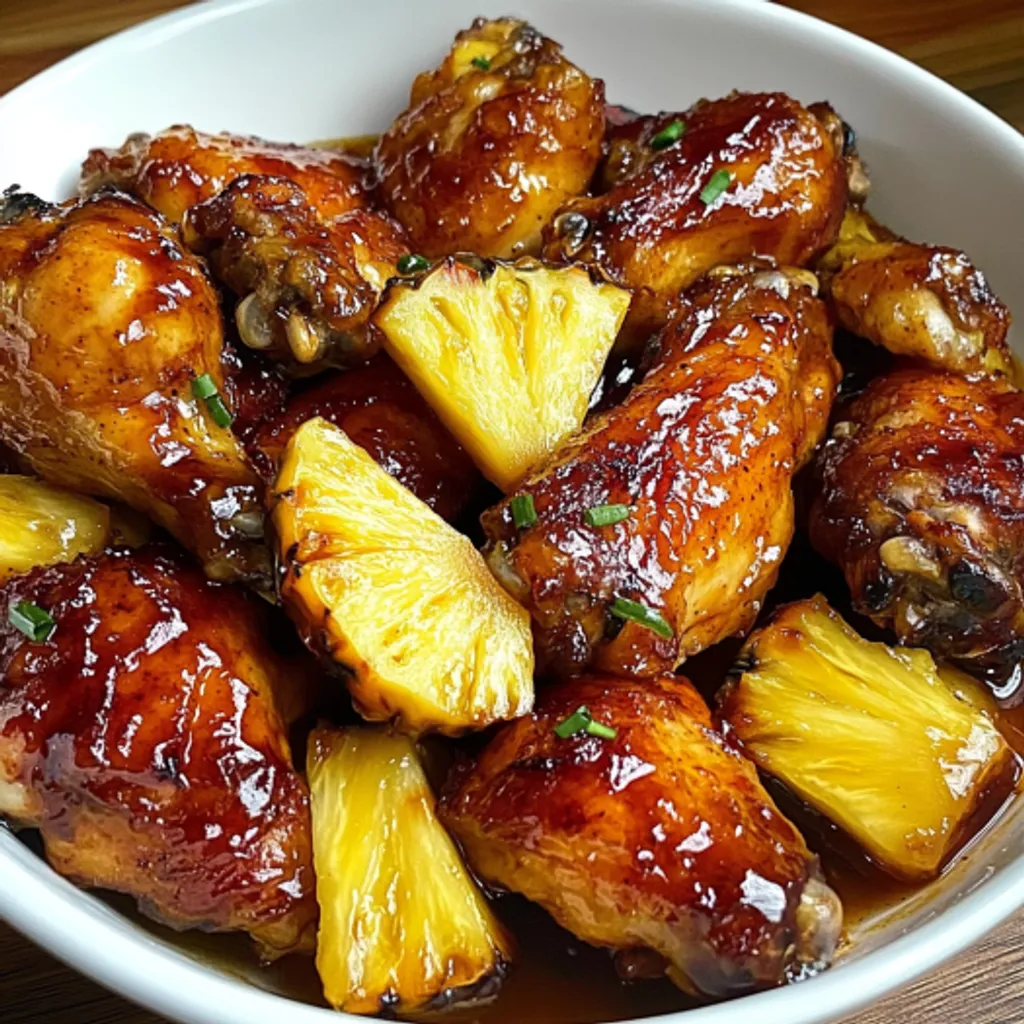 Sweet and Tangy Pineapple Brown Sugar Chicken Wings