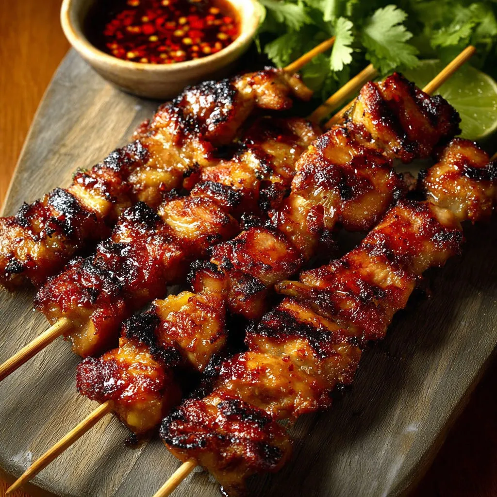 Thai Coconut Chicken Skewers: Grilled and Flavorful