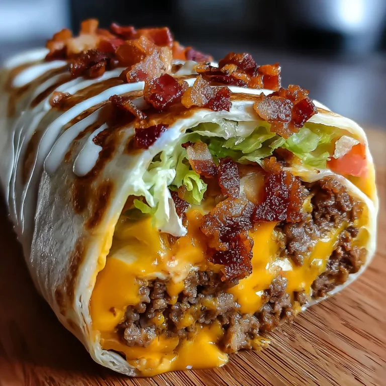 Ultimate Bacon Cheeseburger Burrito