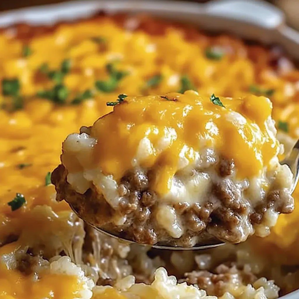 Ultimate Cheesy Ground Beef Rice Casserole Recipe