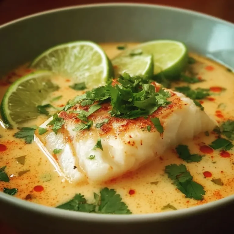 Zesty Coconut Lime Fish Soup
