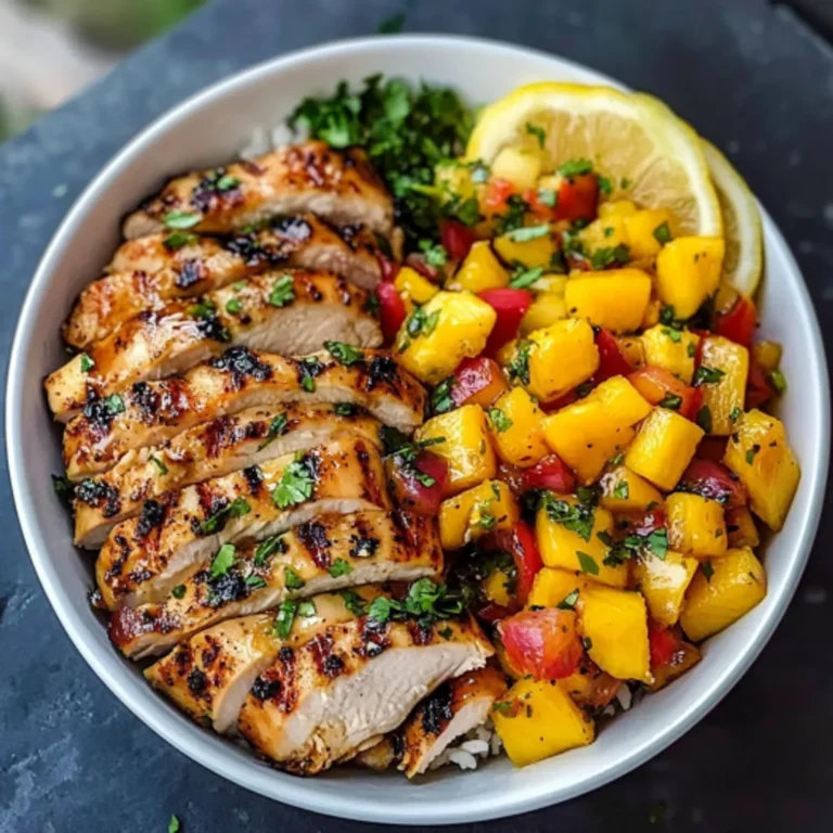Zesty Lemon Ginger Chicken with Tropical Mango Salsa